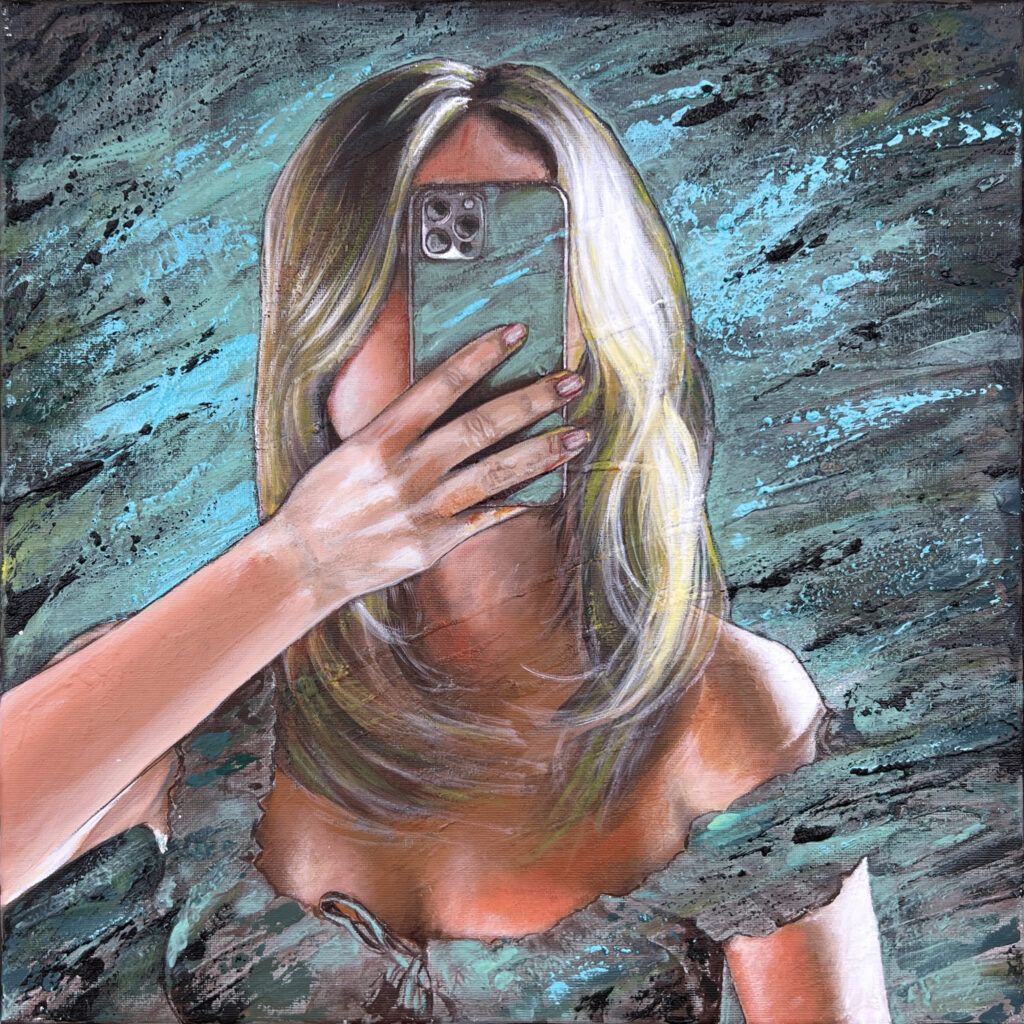 Mirror Vacuum 4 
2024 - Tecnica mista su tela 40x40cm